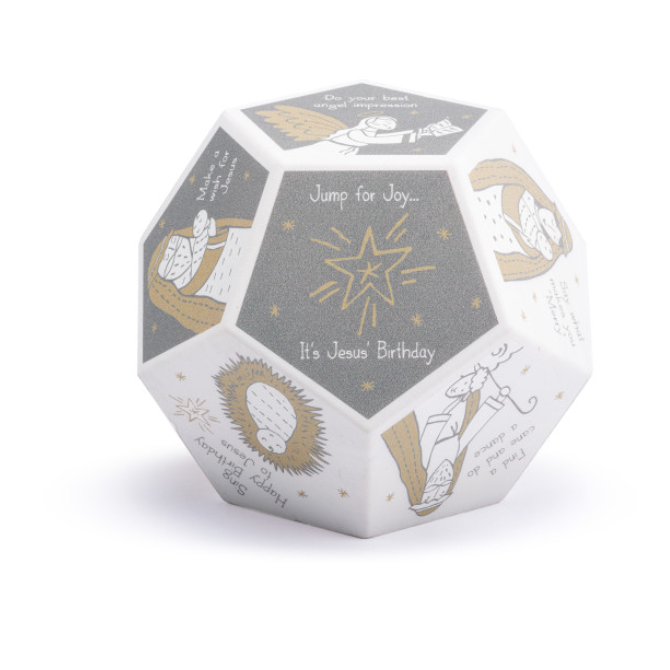 Hot Sale! Demdaco 12-Sided Foam Dice for Happy Birthday Jesus Celebration Game