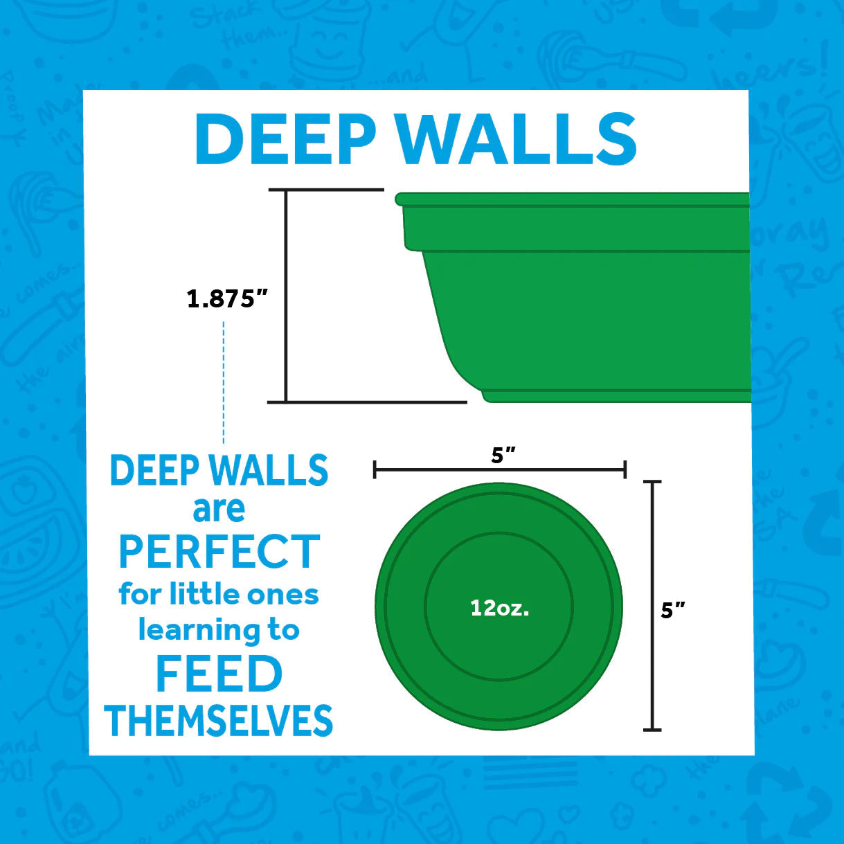 Re-Play 12oz Food-Safe Bowls - Ideal for Small Meals, Made in USA from Recycled Materials