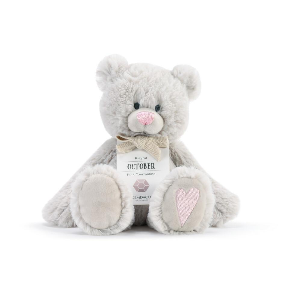 Demdaco October Birthstone Plush Bear - Ideal Gift for Newborns and Babies