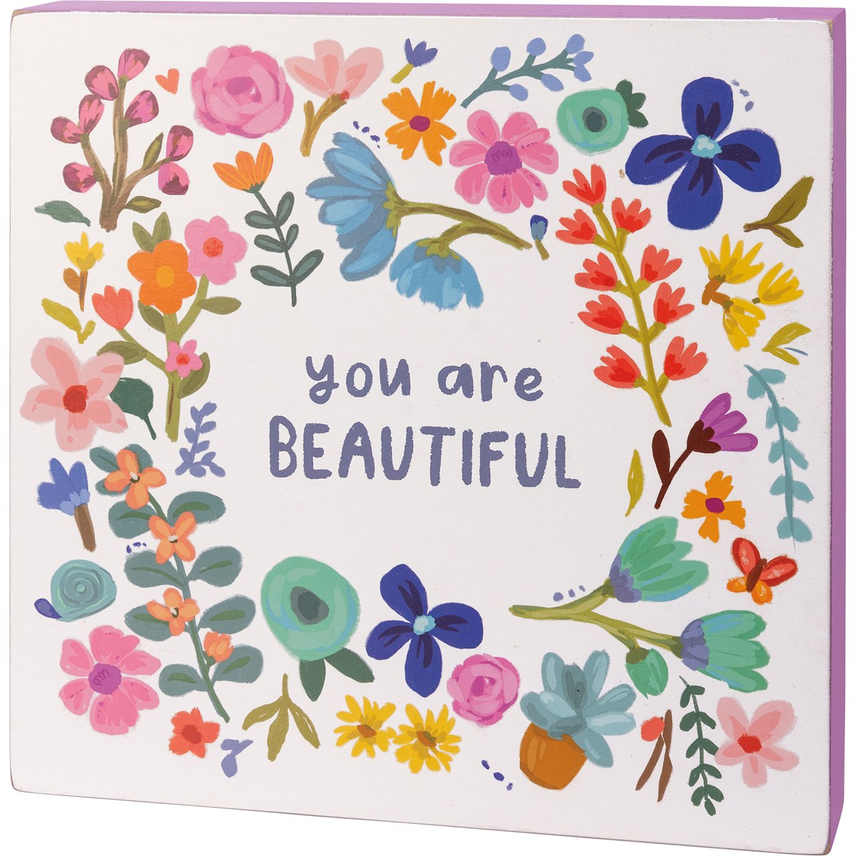 Hot Sale! Kathy's Primitives Wooden Box Sign - Inspiring 'You Are Beautiful' Design