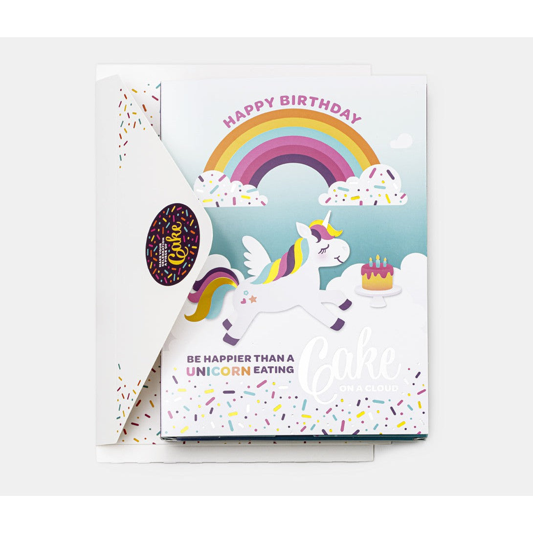 Hot Deal! InstaCake Unicorn Confetti Vanilla Cake Card