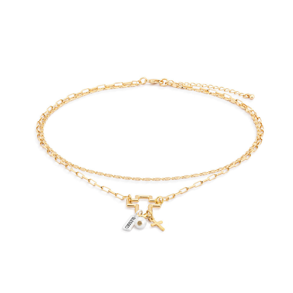 Hot! Demdaco Gold Faith Necklace Jewelry Set