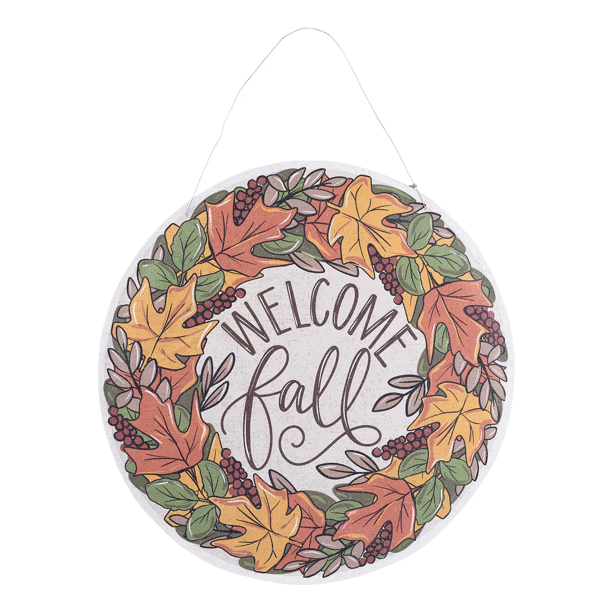Glory Haus Reversible Burlap Burlee: Candy Cane Wishes & Fall Leaves - Double the Seasonal Fun