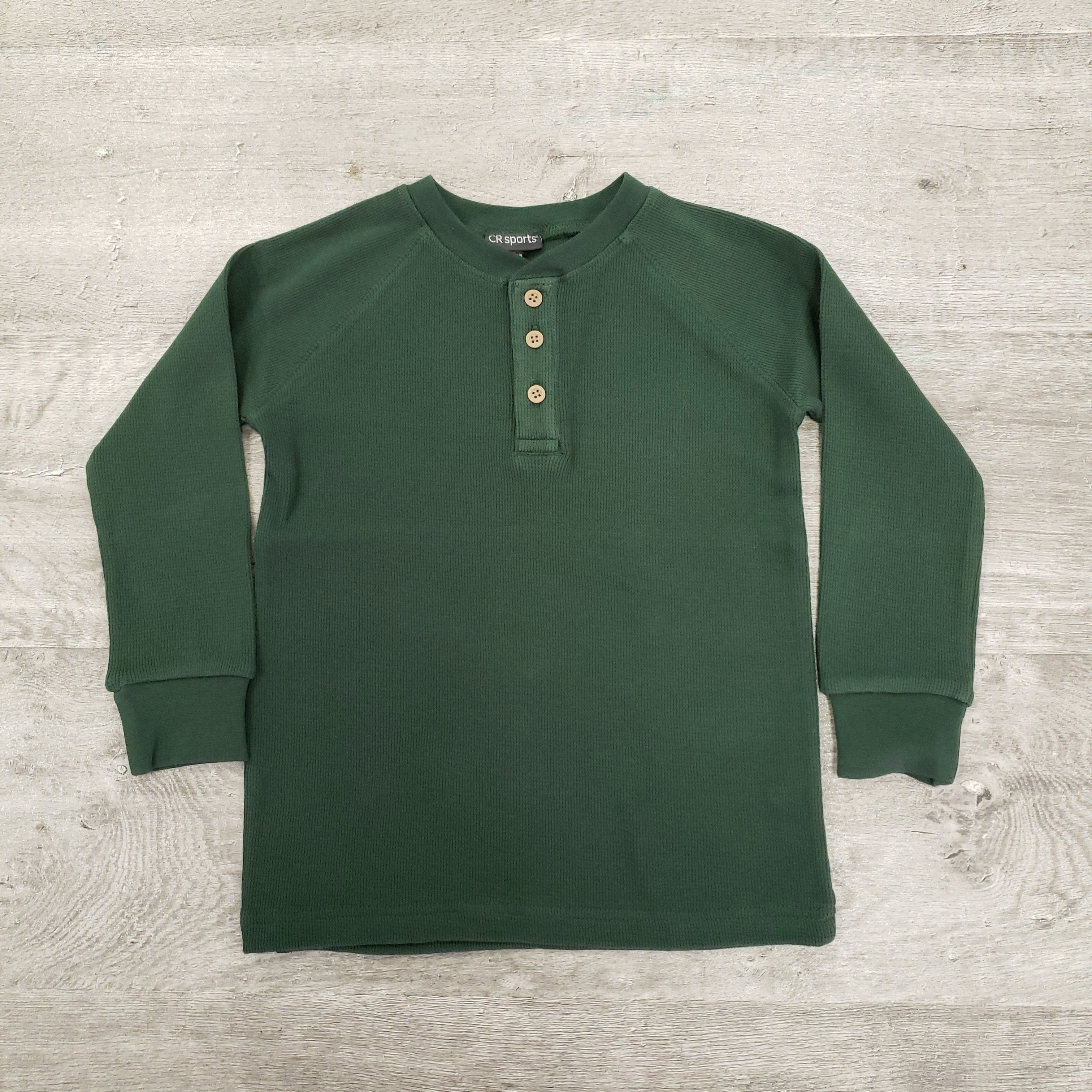Globaltex Thermal Raglan Top in Forest Green for Kids