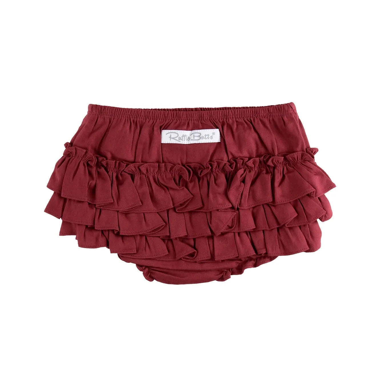 Hot Deal! RuffleButts Luxurious Woven Rosewood Wave Ruffle Baby Bloomers