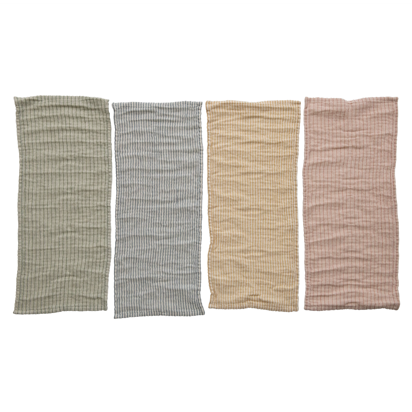 Creative Co-Op Baby Woven Cotton Striped Burp Cloth - 4 Styles