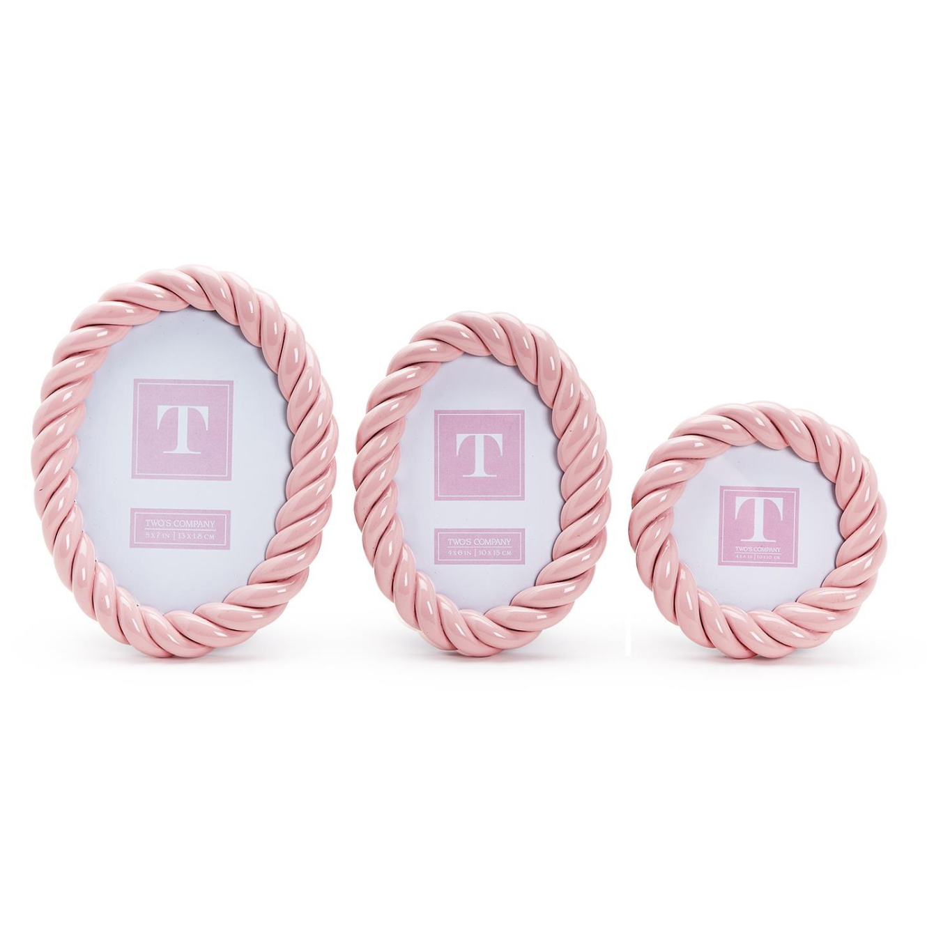 Two's Company Stylish Pink Twisted Memory Frame