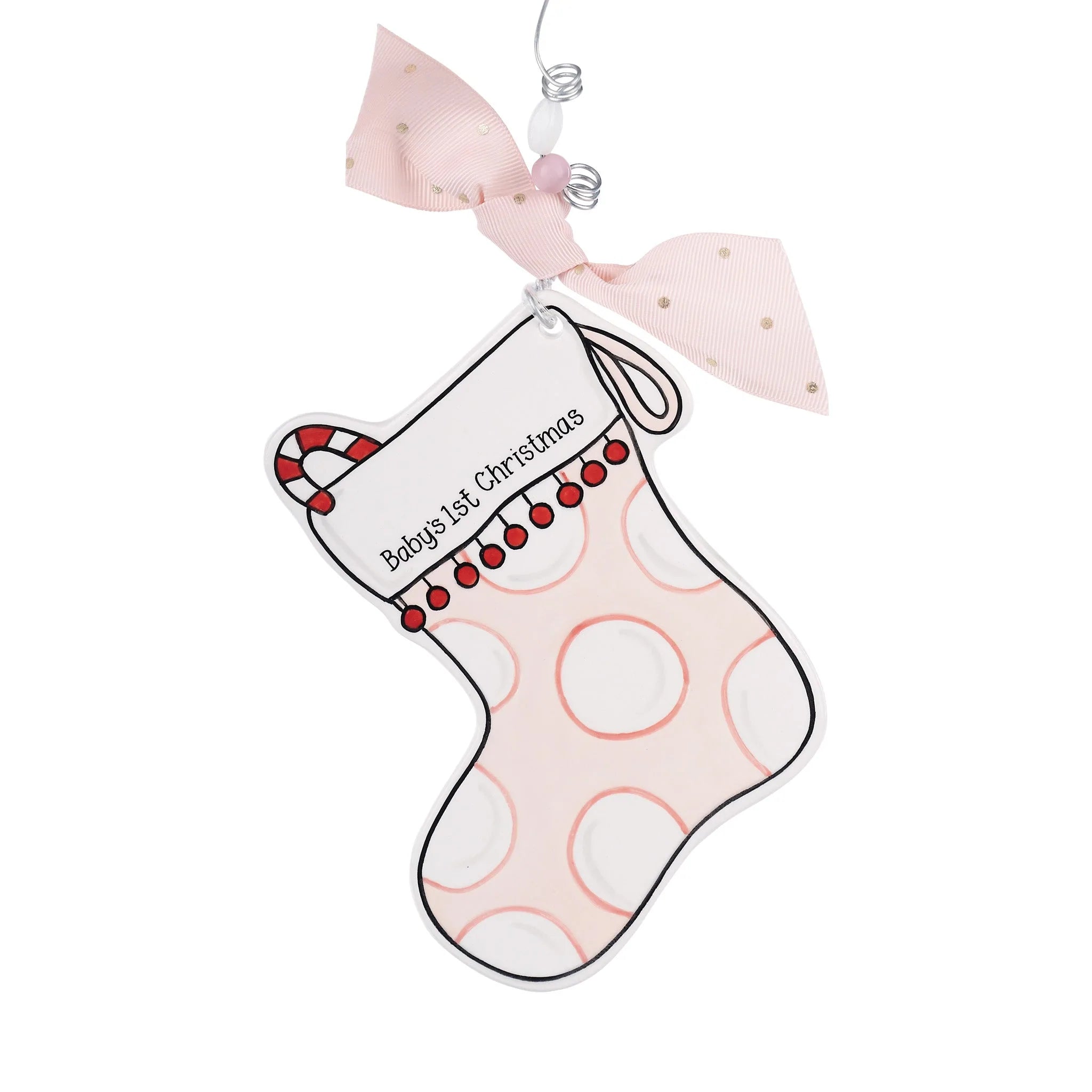 Glory Haus Pink Flat Ornament for Baby's 1st Christmas (Unboxed)