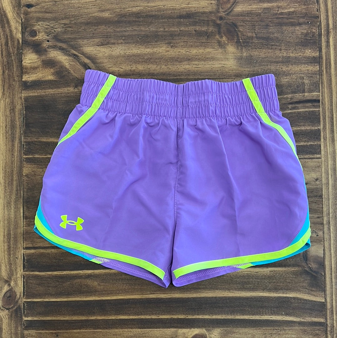 Under Armour Purple UA Fly By Shorts for Girls