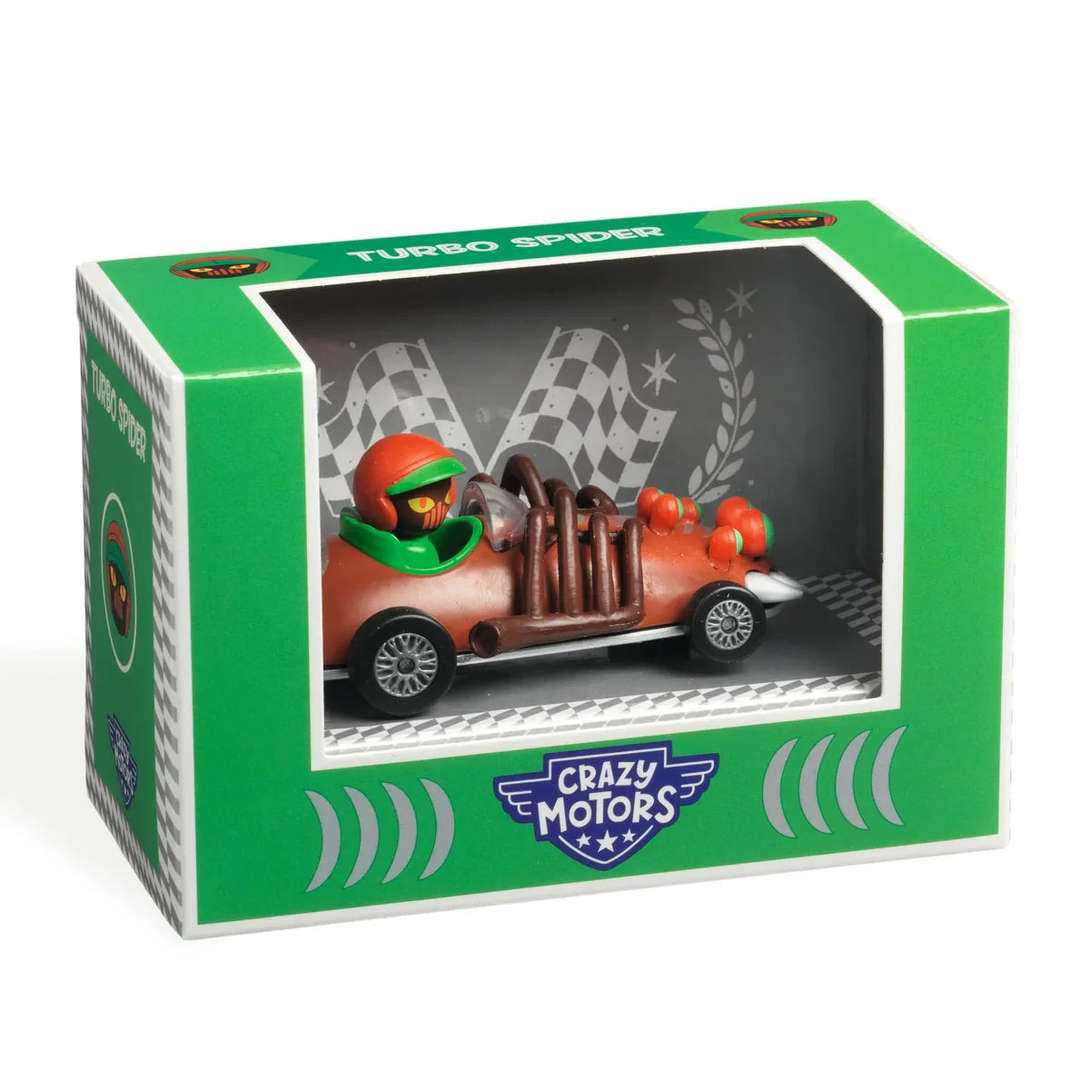 Hot Deal! DJECO Turbo Spider Crazy Motors Metal Toy Car for Ages 3 - 9