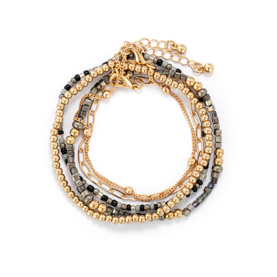 Demdaco Sand Gold Set of 5 Sharing Kindness Bracelets