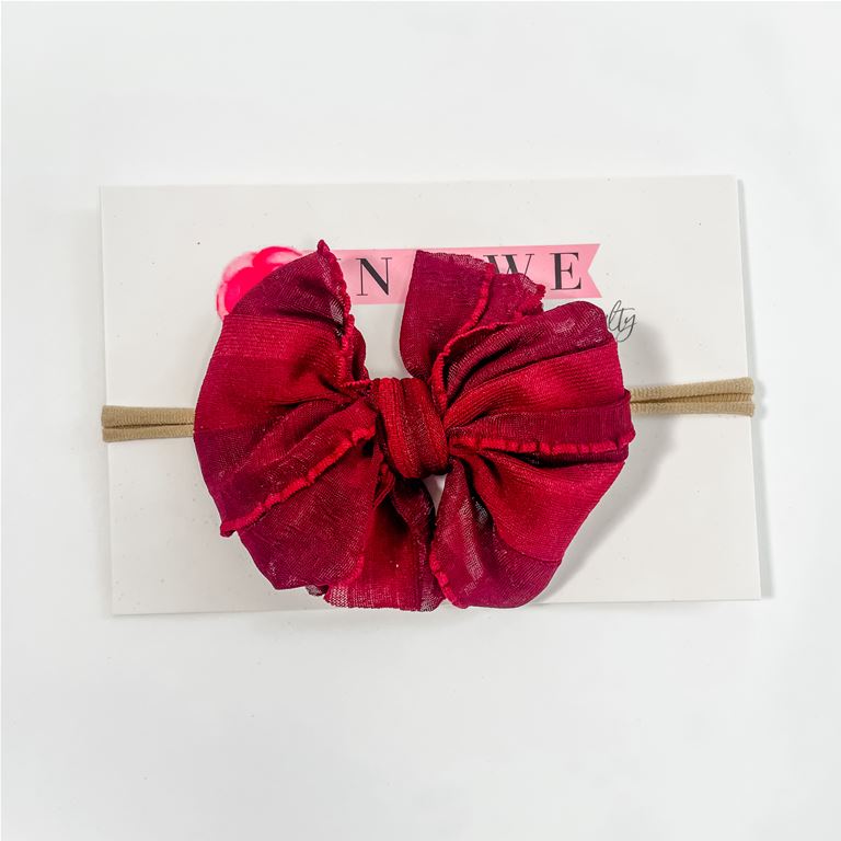 Hot Sale! In Awe Maroon Mini Headband for Newborns and Daily Wear