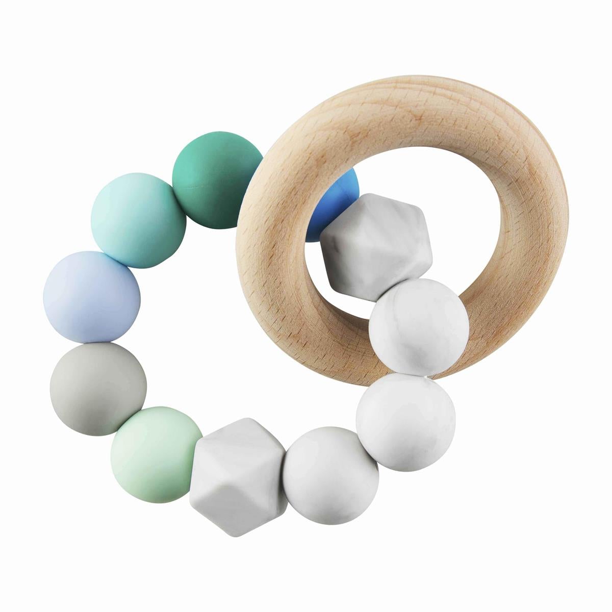 Mud Pie BPA - free Silicone and Wood Baby Teether