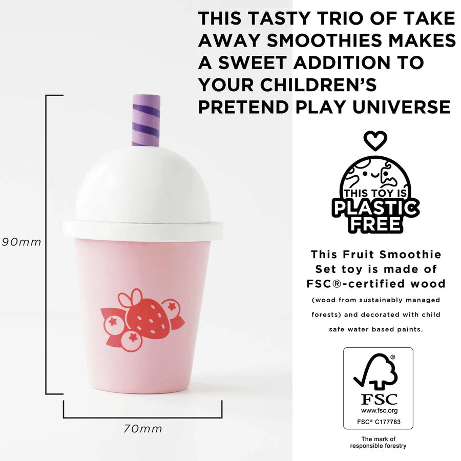 Le Toy Van Discounted Take Away Smoothie Trio - Ideal Kids Toy
