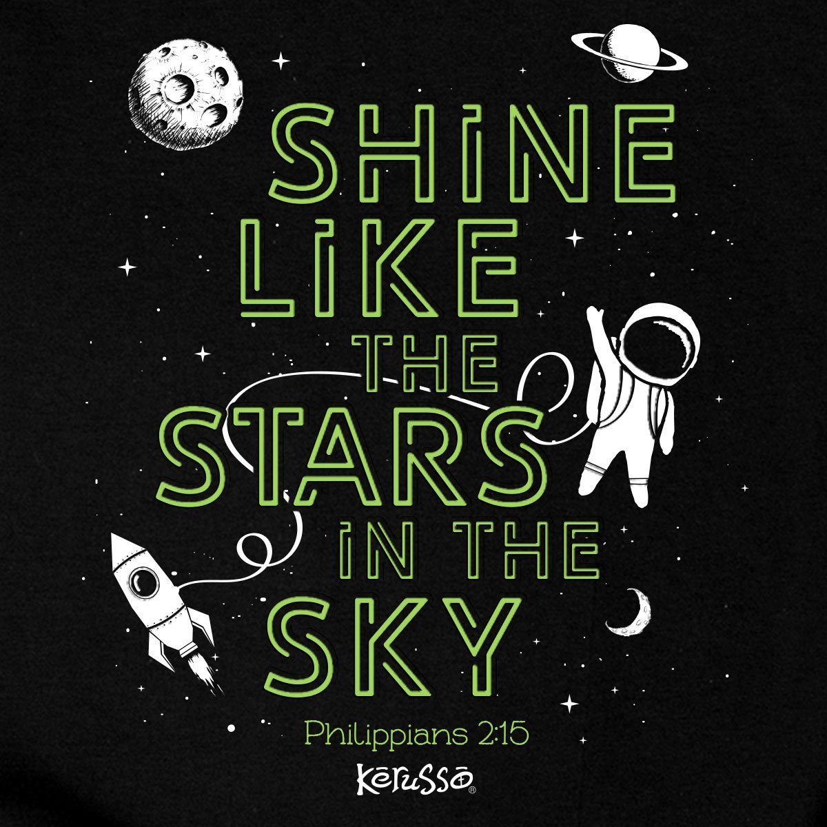 Hot Deal! Kerusso Kidz Christian T - Shirt for Kids to Shine Like Stars