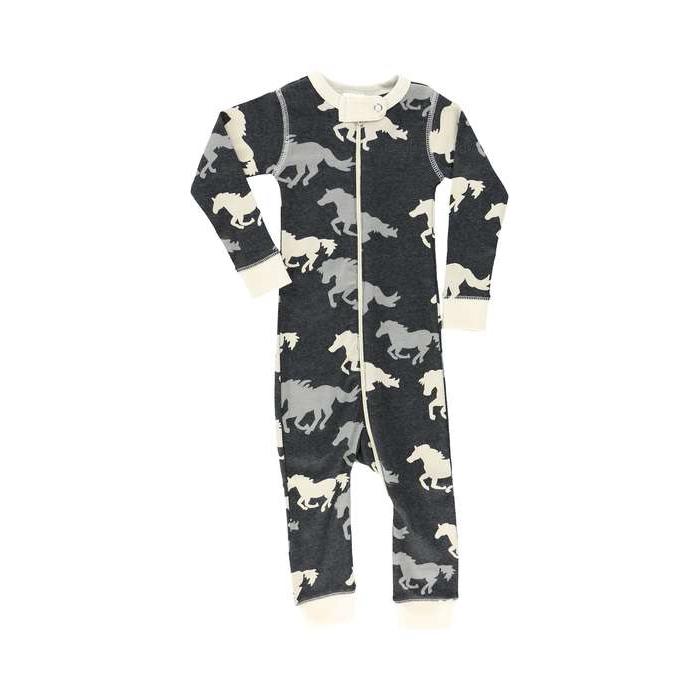 Lazy One Stretchable and Cozy Infant Horse Tail End Flapjack Pajamas