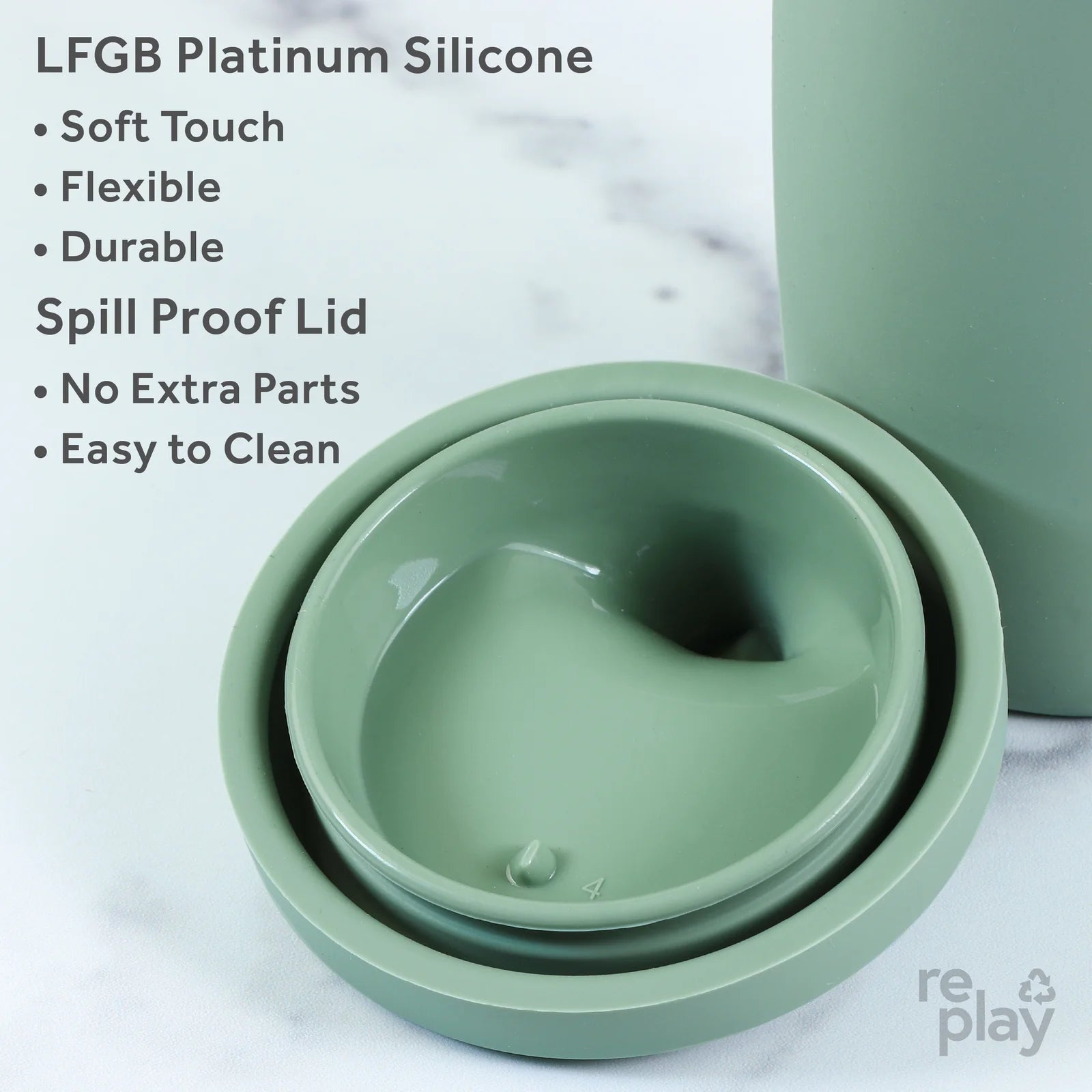 Re-Play 8 oz. Medical - grade Silicone Sippy Cup in 8 Colors