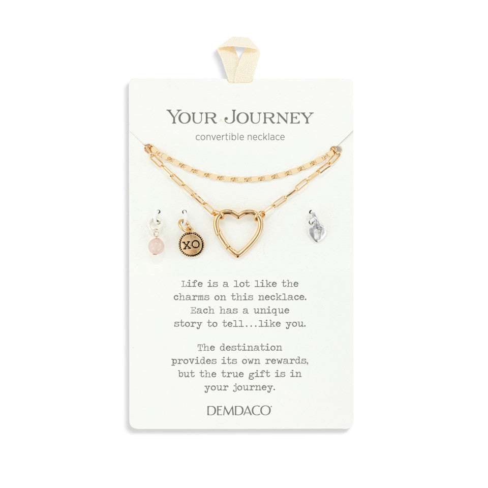 Demdaco Gold Love Necklace Jewelry Set for Your Life's Journey