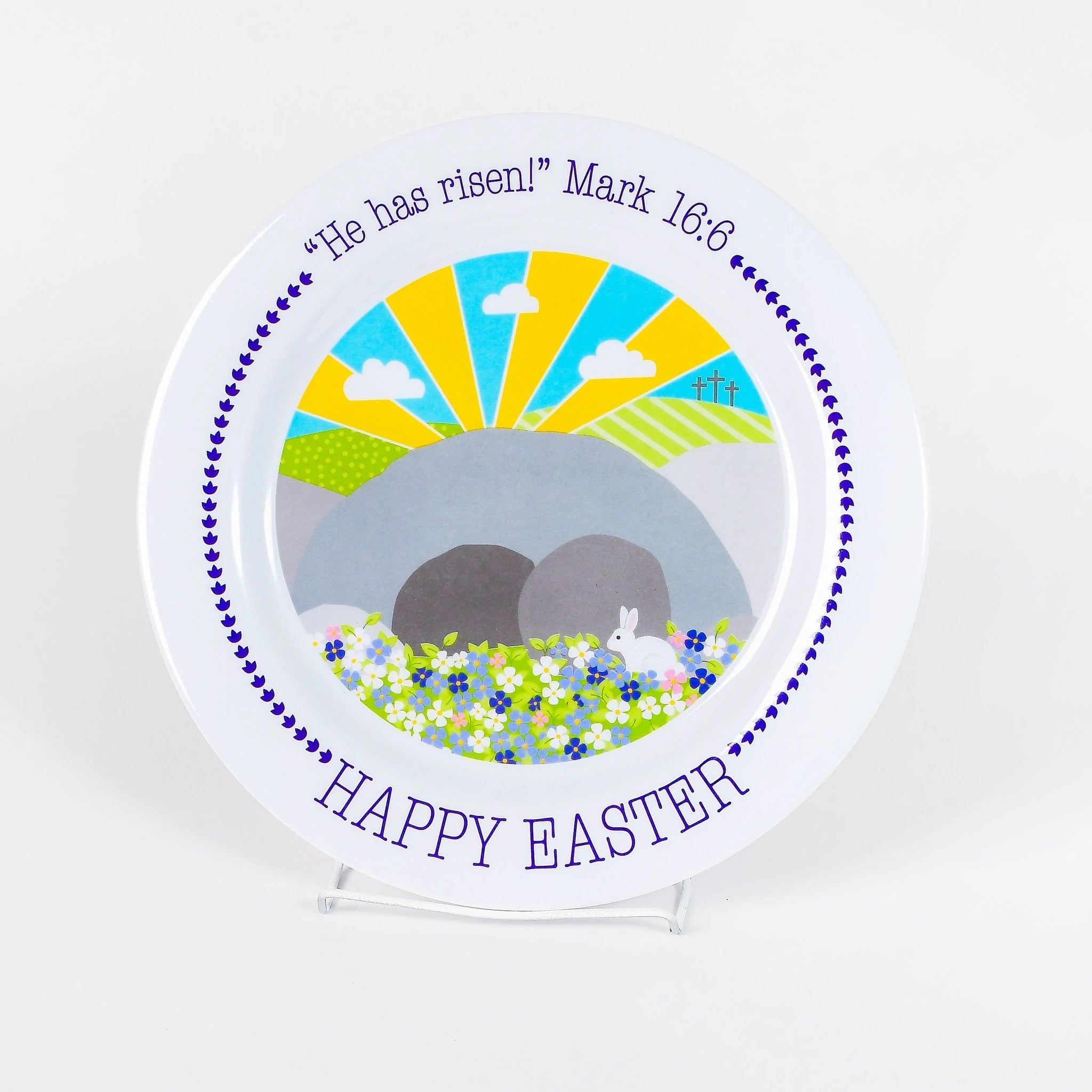 Adorable Fruit - Full Easter Plate for Kids with Risen Message