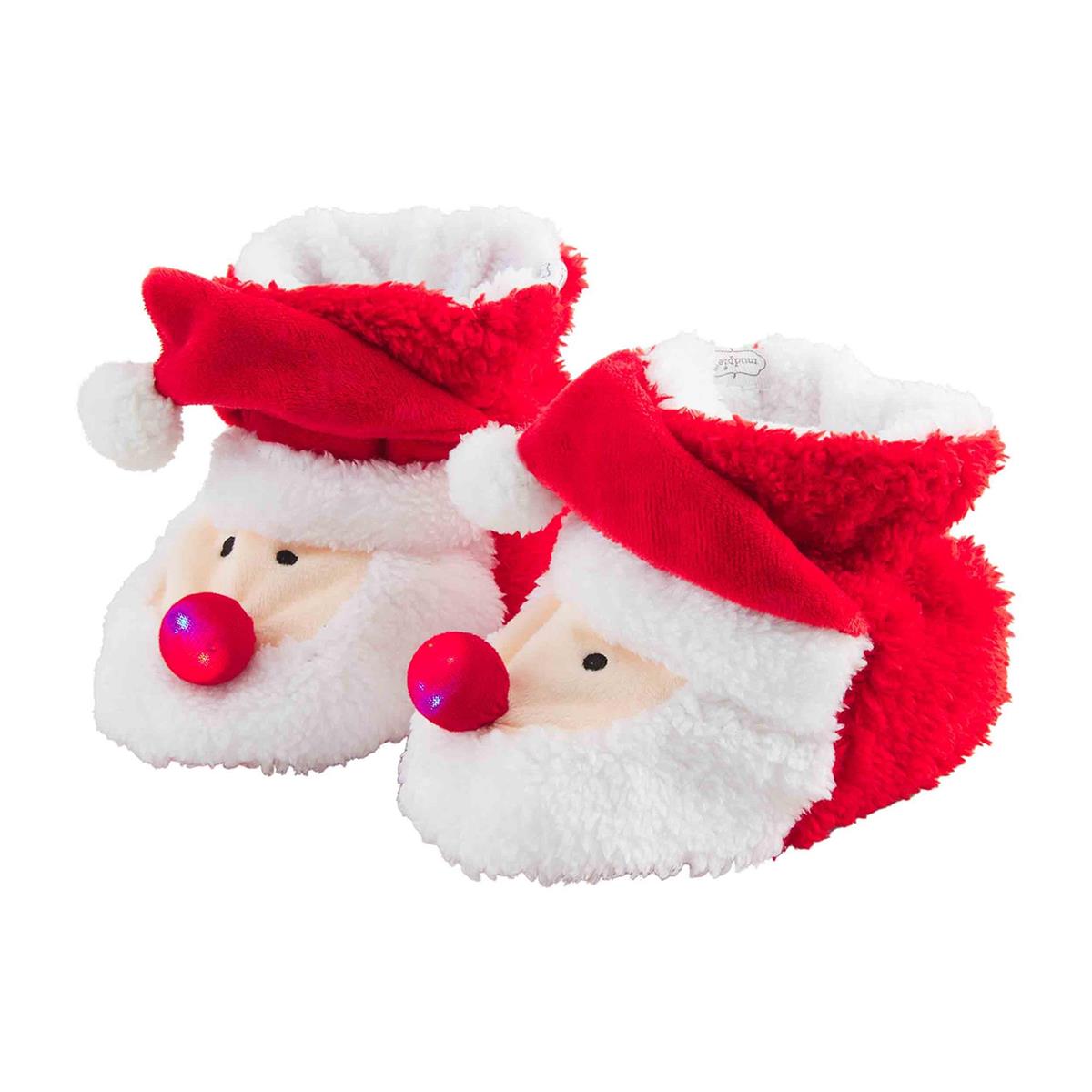 Hot Deal! Mud Pie LED-Lit Holiday Sherpa and Minky Slippers