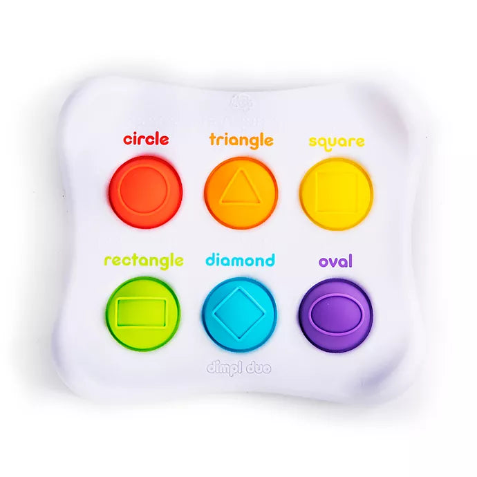 Hot Sale! Fat Brain Dimpl Duo - A Sensory Toy with Textures, Colors, Shapes, and Words