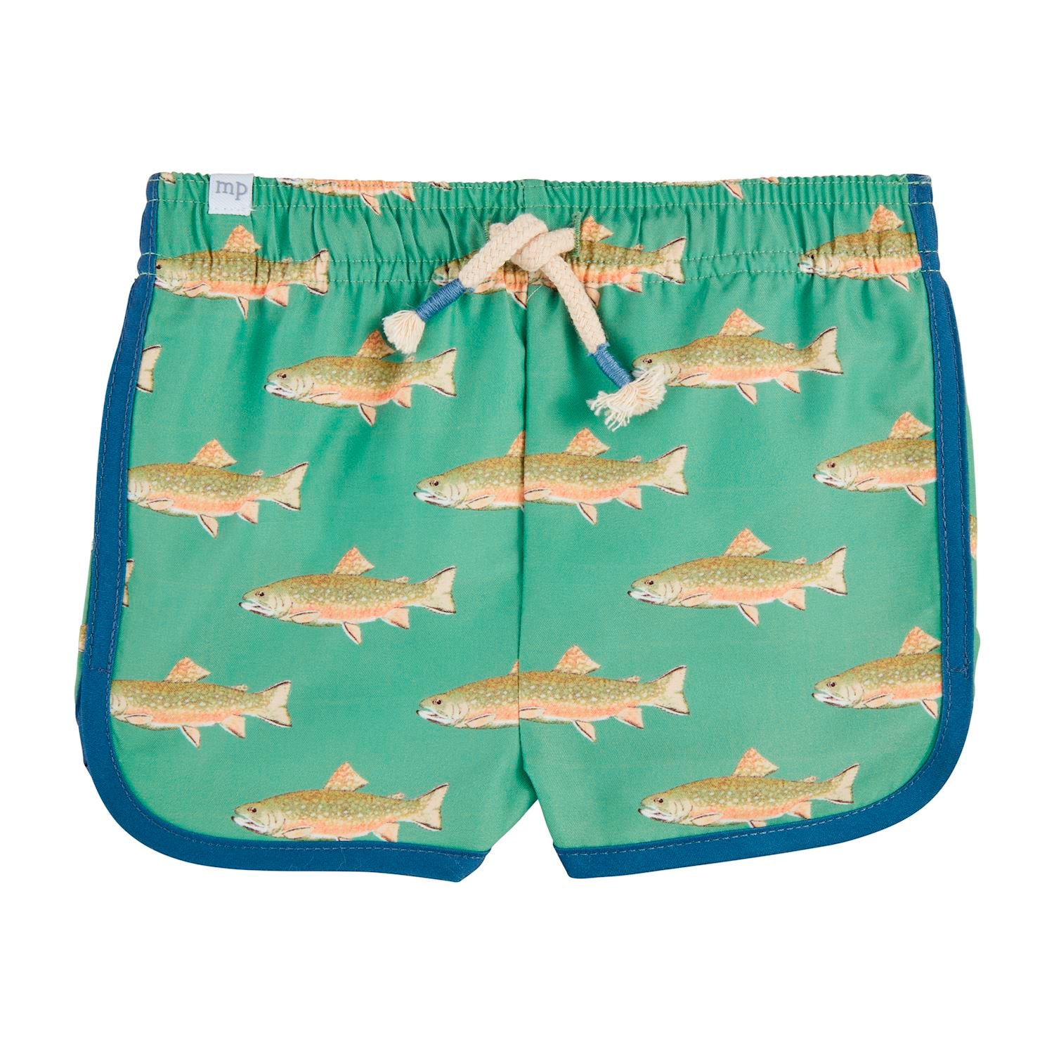 Hot Deal! Mud Pie UPF50+ Fish Swim Trunks