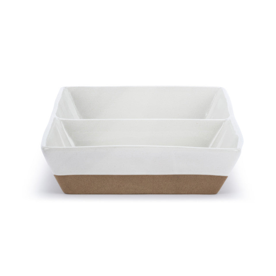 Demdaco White Divided Dish - Perfect for Treats
