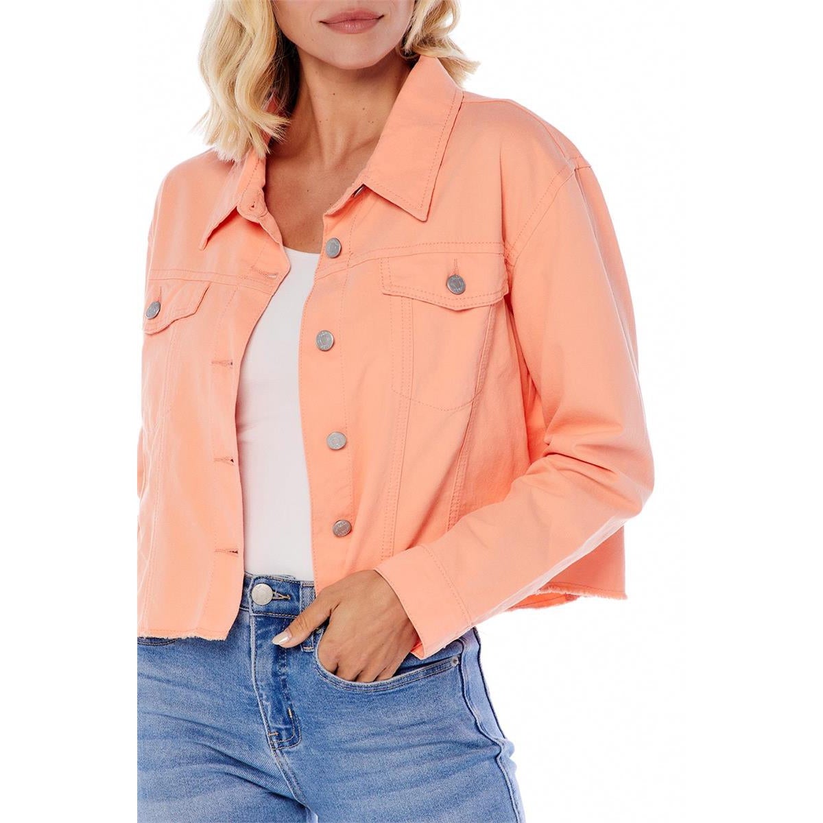 Hot Sale! Mud Pie Women's Lightweight Peach Preston Twill Jacket