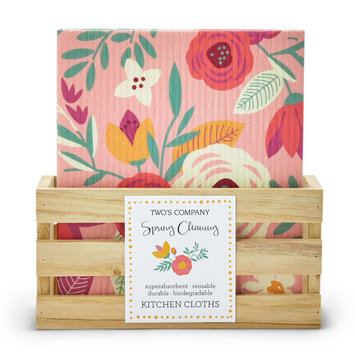 Amazing Two's Company Multipurpose Biodegradable Cloths for Spring Cleaning