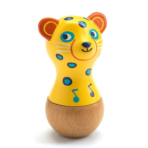 Hot Sale! DJECO Animabo Colorful Jaguar Maraca - A Captivating Musical Instrument