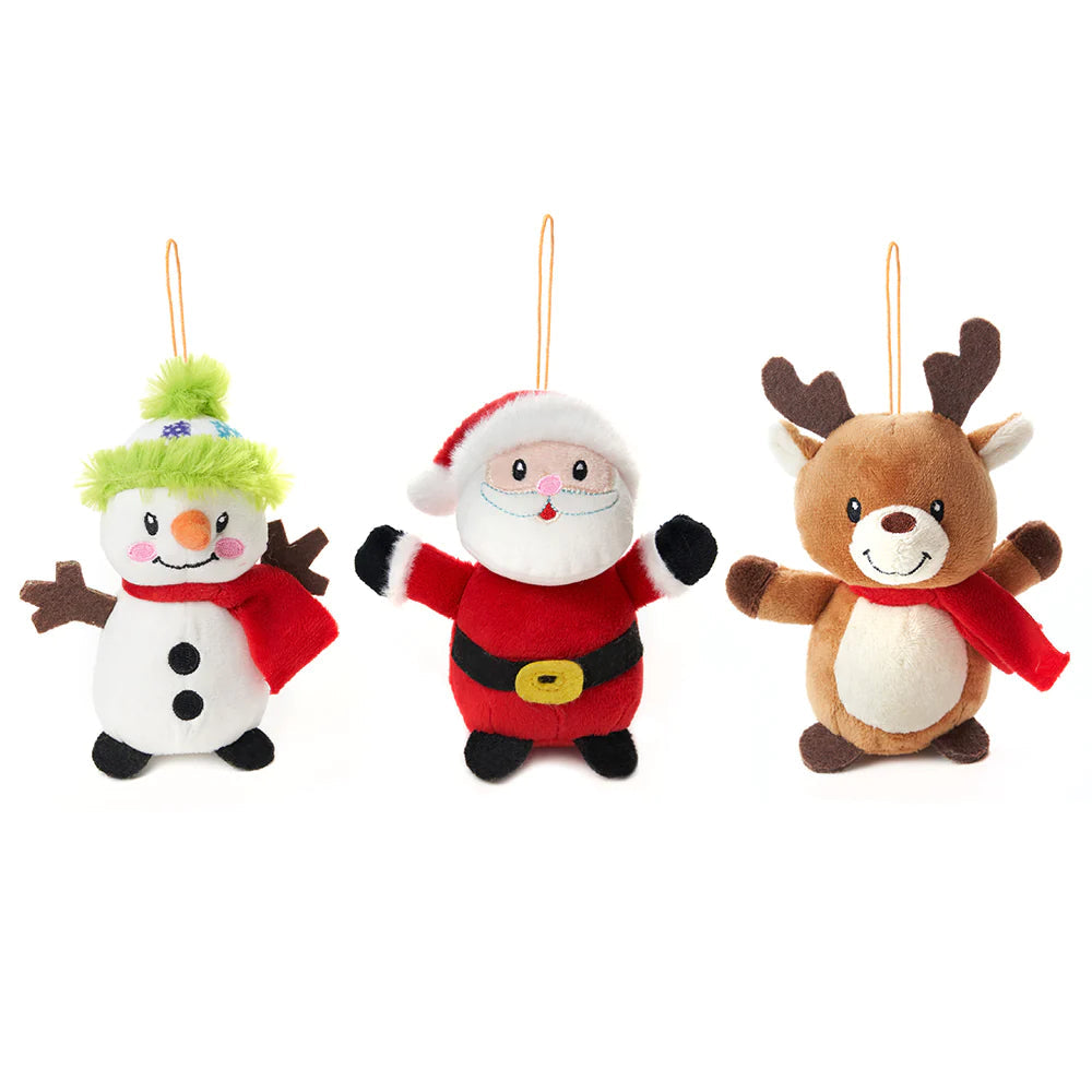 Holiday Sale! Cuddle Barn Seasonal Ornaments - Santa, Snowman & Reindeer Variations