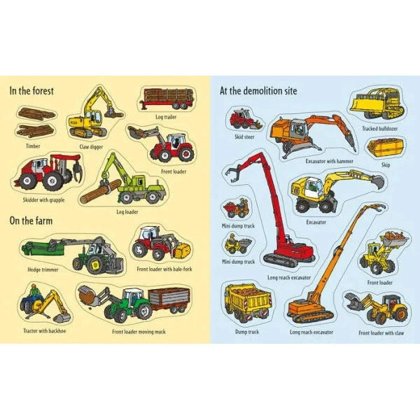 Usborne First Sticker Paperback Book: Explore Diggers