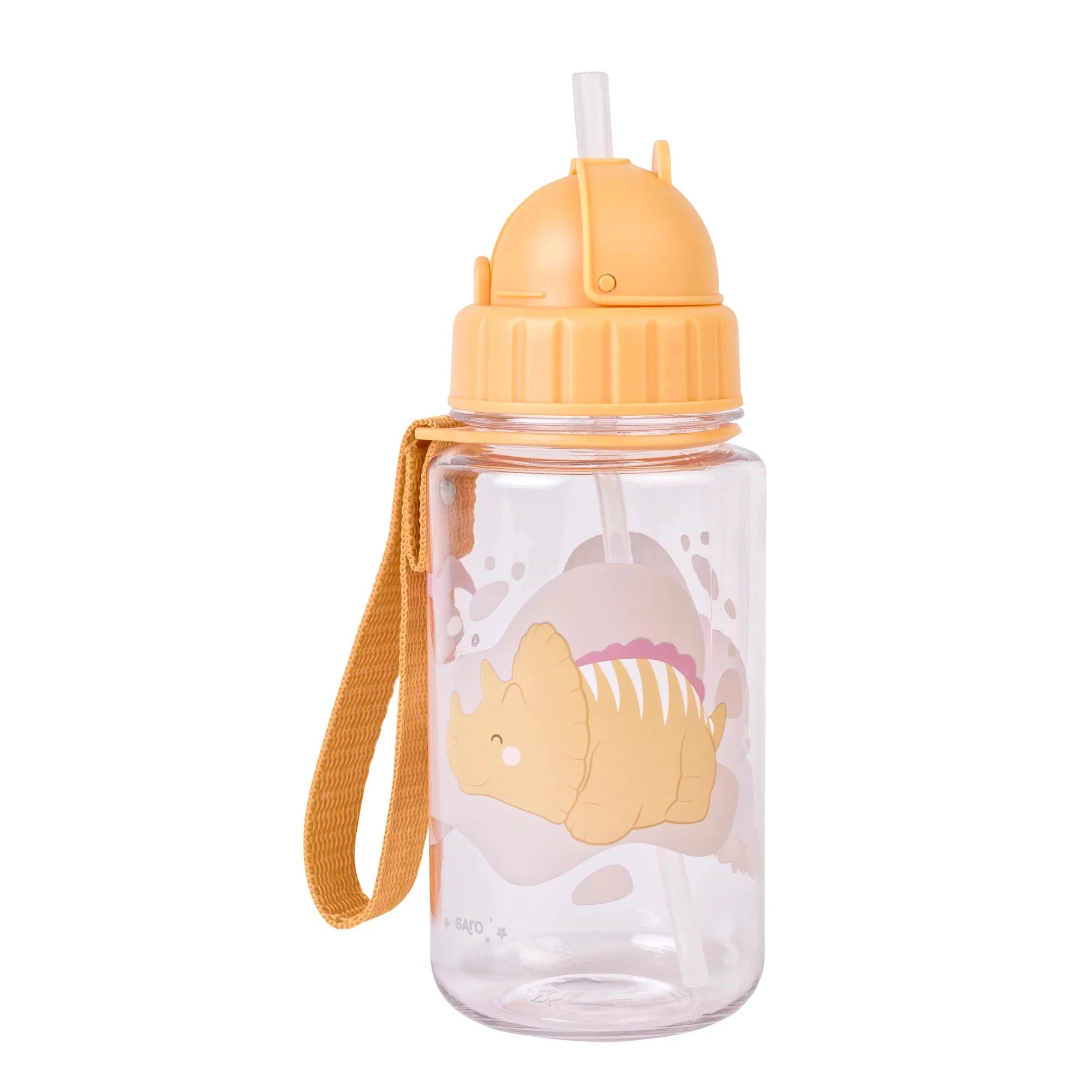 Hot! Dino Saro Baby Bottle with Straw and Handle