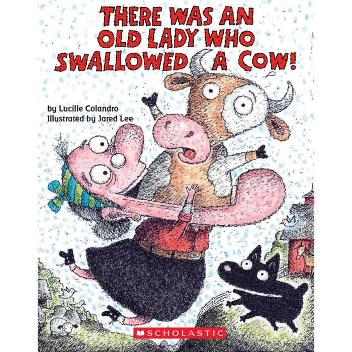 Scholastic's Engaging Board Book: 'There Was an Old Lady Who Swallowed a Cow!'