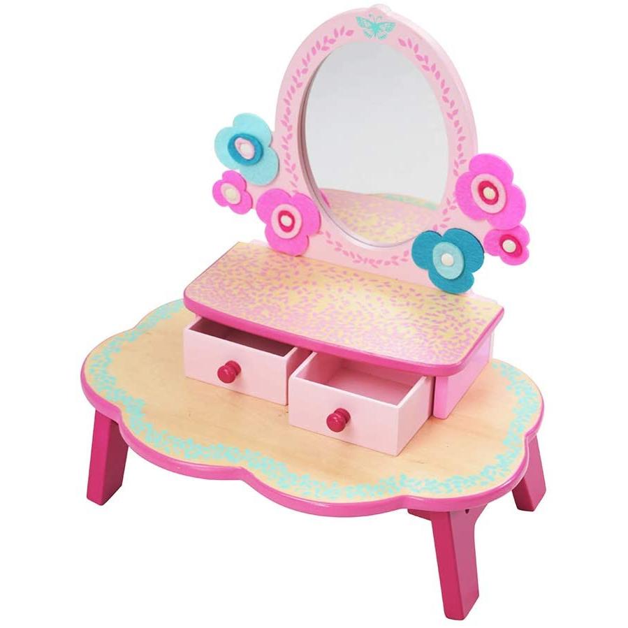DJECO Wooden Role - Play Flora Dressing Table for 4+ Girls