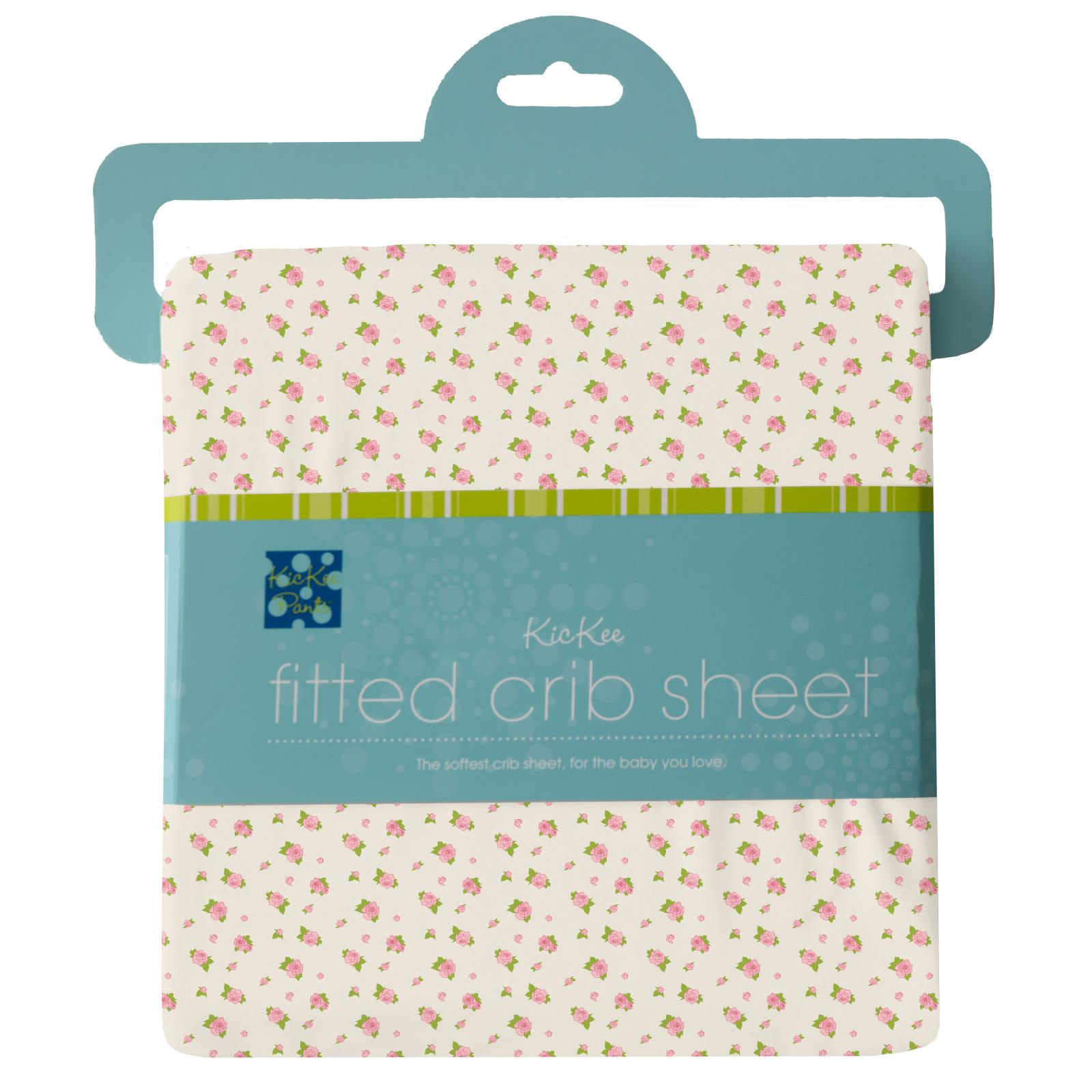 Kickee Pants Natural Buds Print Fitted Crib Sheet - Super Soft!