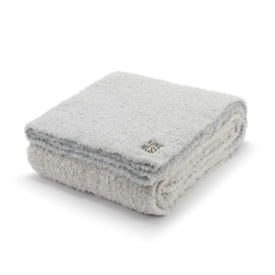 Demdaco Smoke-colored Sharing Kindness Collection Cozy Throw Blanket