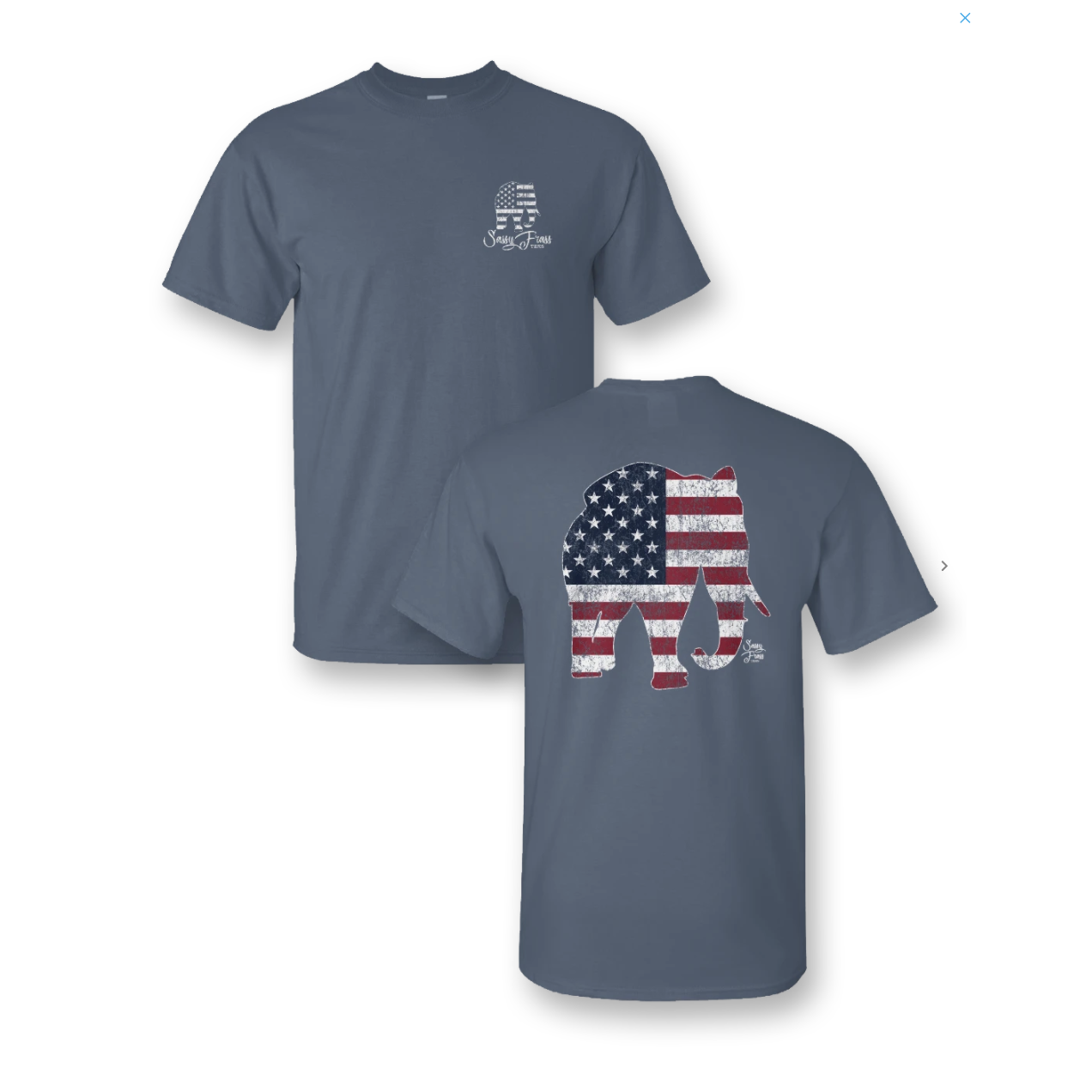 Hot Sale! Patriotic Elephant Comfort Colors T - Shirt in China Blue