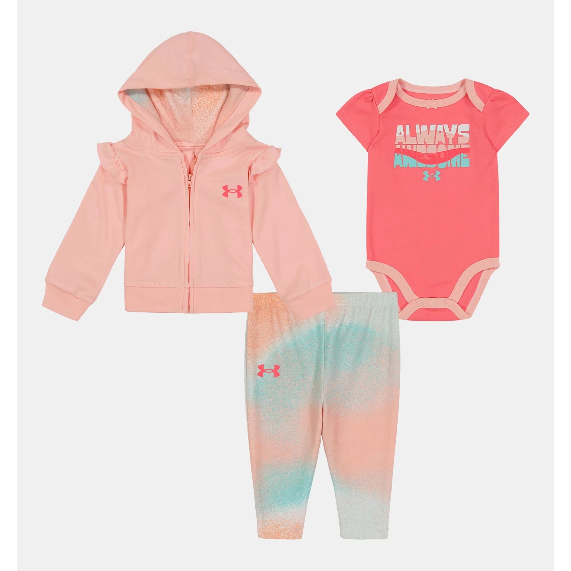 Hot Deal! Under Armour Pink Fizz Baby Girls' UA Always Awesome Take - Home Set