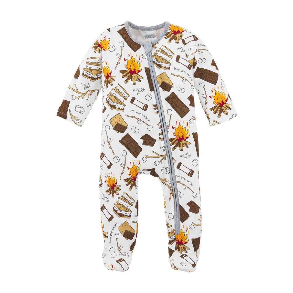 Mud Pie S'mores Baby Footed Sleeper - Perfect for Fall