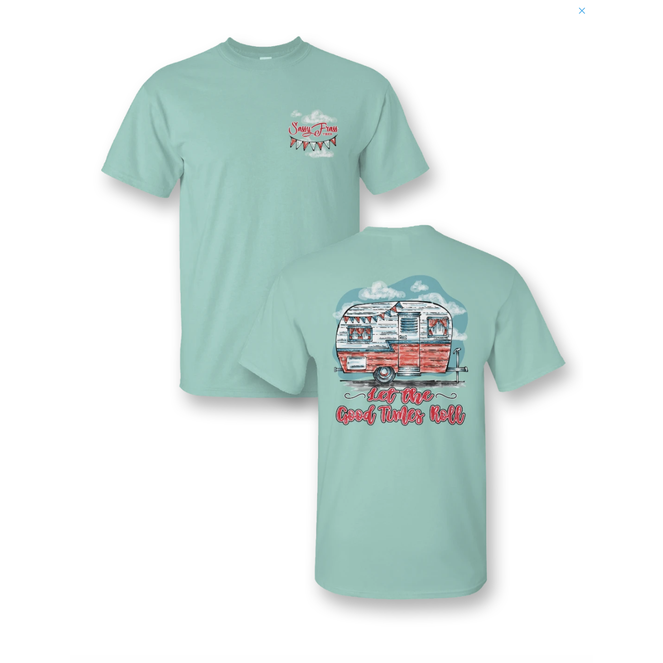 Sassy Frass Tees - Let the Good Times Roll Comfort Color Tee in Chalky Mint (Hot Deal)