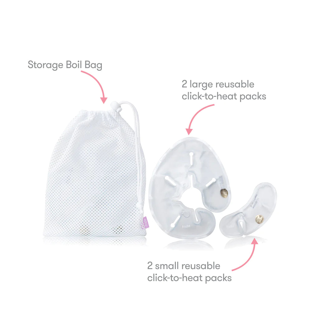 FridaBaby FridaMom Reusable Click-to-Heat Breast Warmers for Quick Milk Let-Down