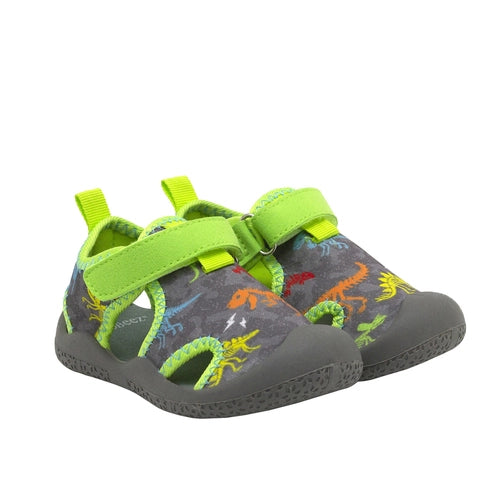 Robeez Grey Toddler Boy Dinosaur-themed Water Shoes