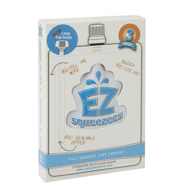 EZ Squeezees Reusable Feeding Pouches - 3-Pack Deal