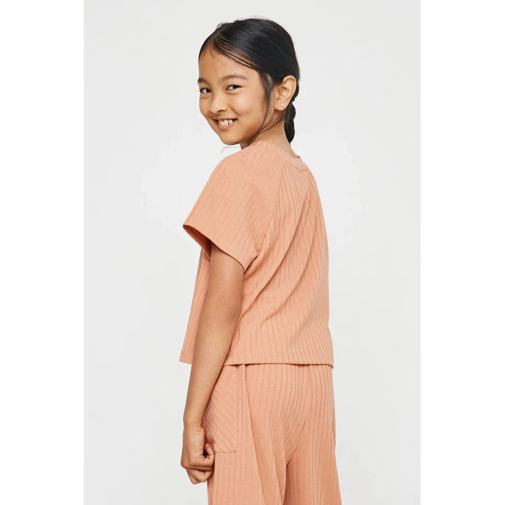 Hot Deal! Hayden Girls' Salmon Lightweight Knit Top