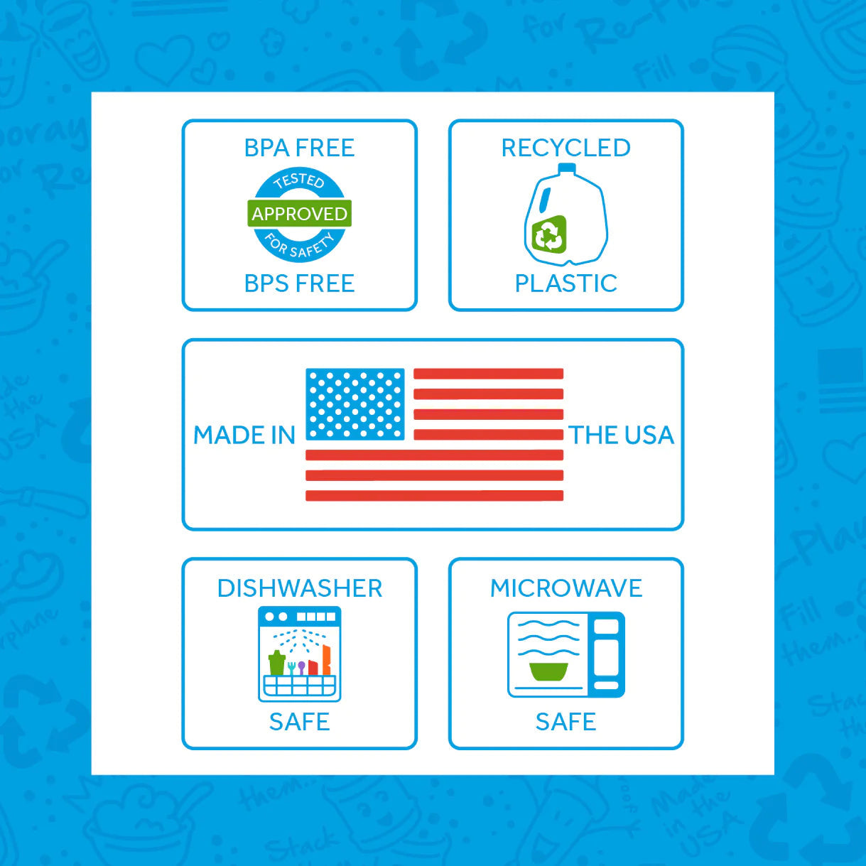 Re-Play 12oz Food-Safe Bowls - Ideal for Small Meals, Made in USA from Recycled Materials