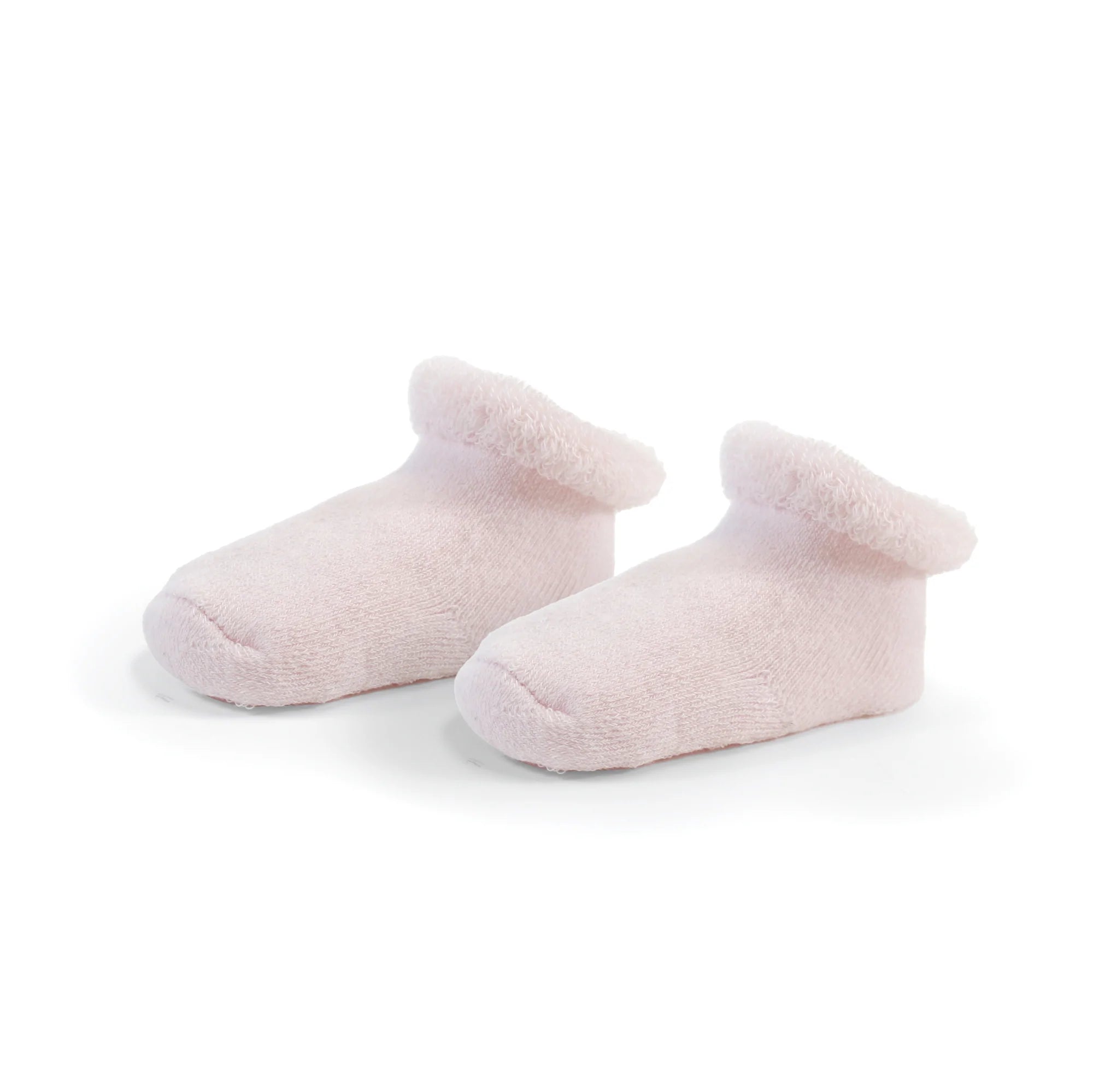 Kushies Baby Socks 2-Pack - Blush Solid/Hearts - Soft & Warm
