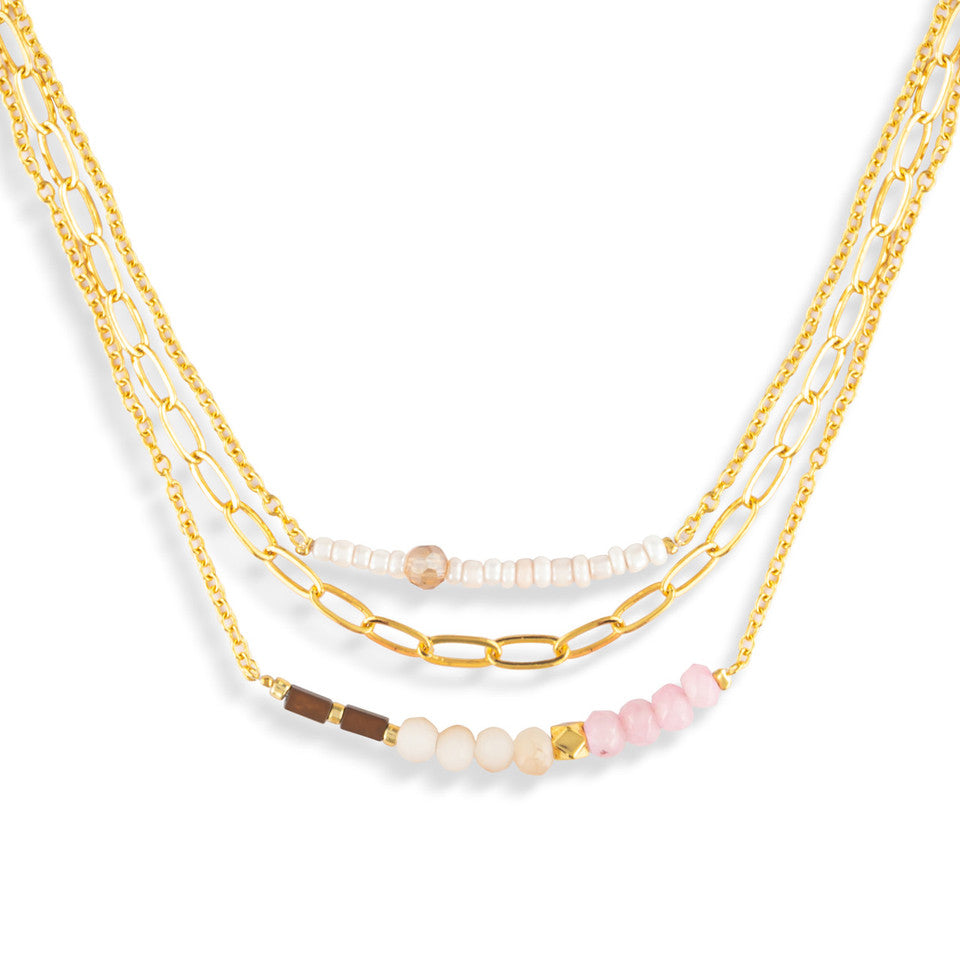 Demdaco Multicolor Gold 3-Piece Sharing Kindness Necklace Set