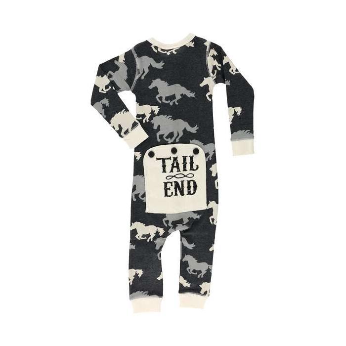 Lazy One Stretchable and Cozy Infant Horse Tail End Flapjack Pajamas