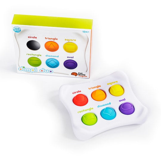 Hot Sale! Fat Brain Dimpl Duo - A Sensory Toy with Textures, Colors, Shapes, and Words